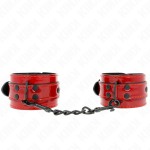 KINK - POIGNETS ROUGE FONCÉ 23 X 5 CM